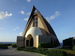 1-7グアム　ヒルトンホテル　海の横の教会
